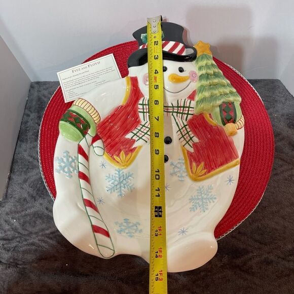 Fitz and Floyd Frosty Friends Snowman Large Bowl NWT - Picture 7 of 13